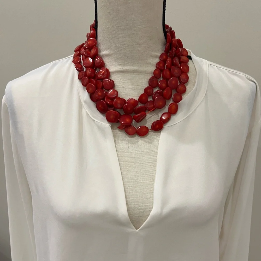 Ann Taylor Cream Blouse-Size XL - Picture 2 of 12